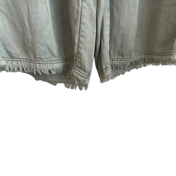 C&C California Coastal Wide Leg Pants S Green Drawstring Waist Soft Boho Beachy - Picture 9 of 12